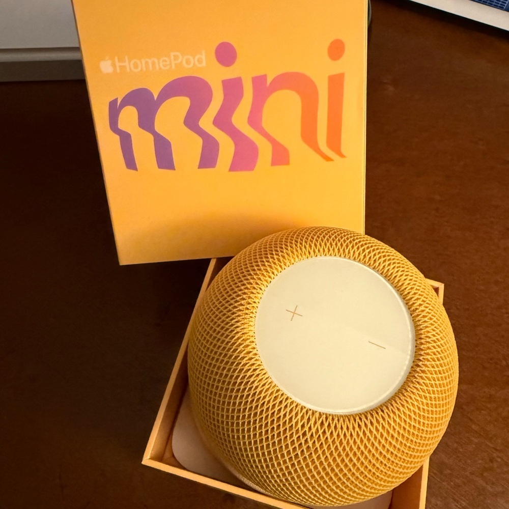Apple HomePod Mini in Bright Yellow